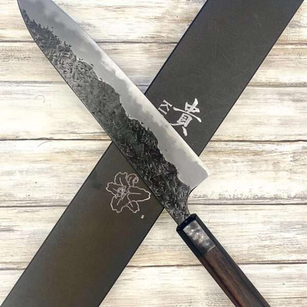 couteau Japonais manaka hamono gyuto aogami kurouchi 21cm