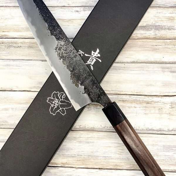 couteau Japonais manaka hamono gyuto aogami kurouchi 24 cm
