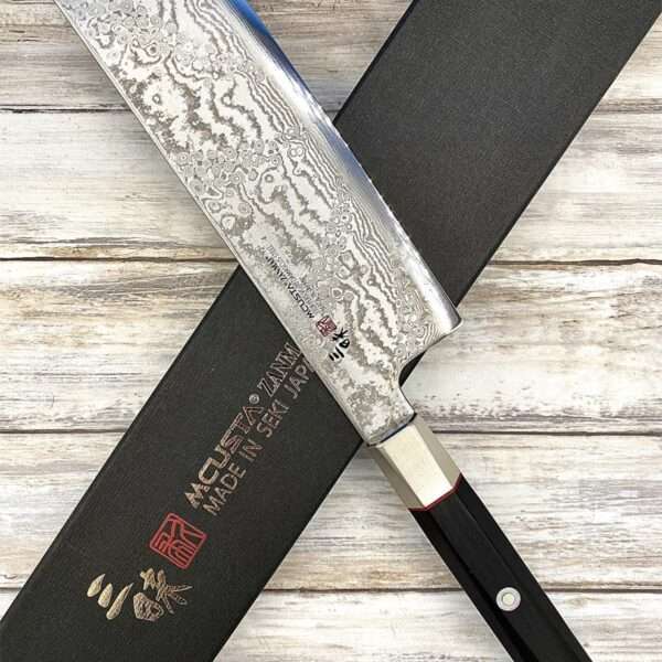 couteau Japonais mcusta nakiri vg10 damas 165 mm