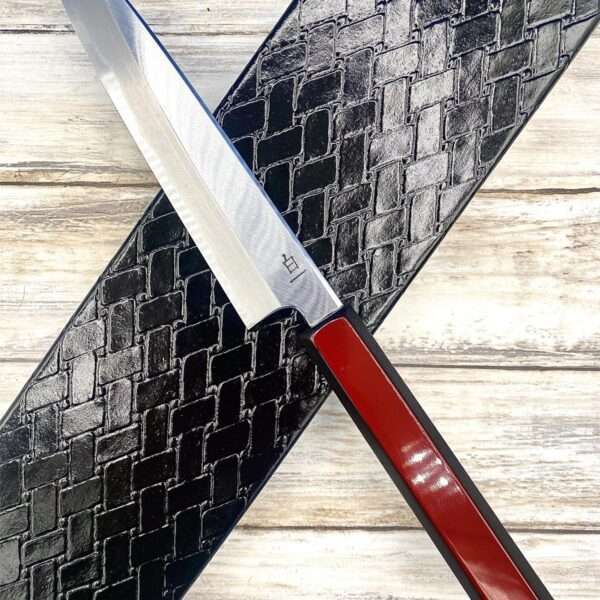 Couteau Japonais Petty 15 cm Urushi Akaro shirogami1