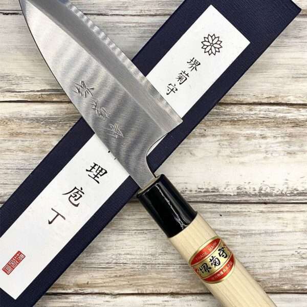 couteau Japonais sakai kikumori ajikiri shirogami2 12 cm