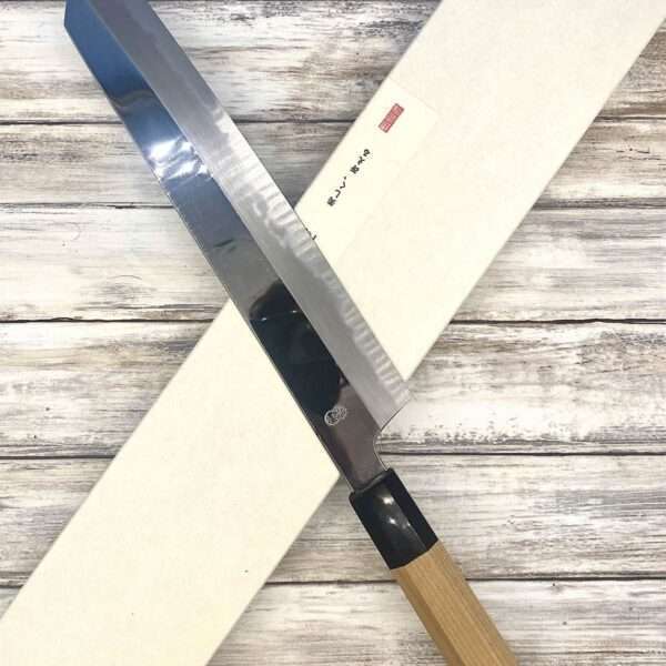 couteau Japonais sakai kikumori kiritsuke choyo shirogami2 27 cm