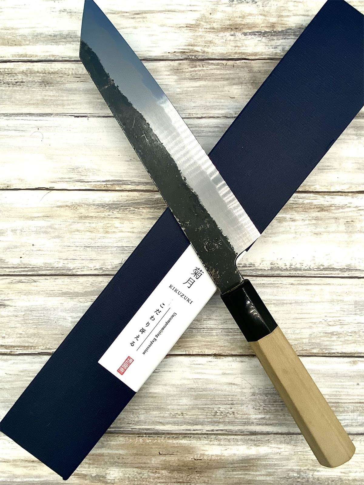 couteau Japonais sakai kikumori kiritsuke shirogami2 kikuzuki kuro 21 cm