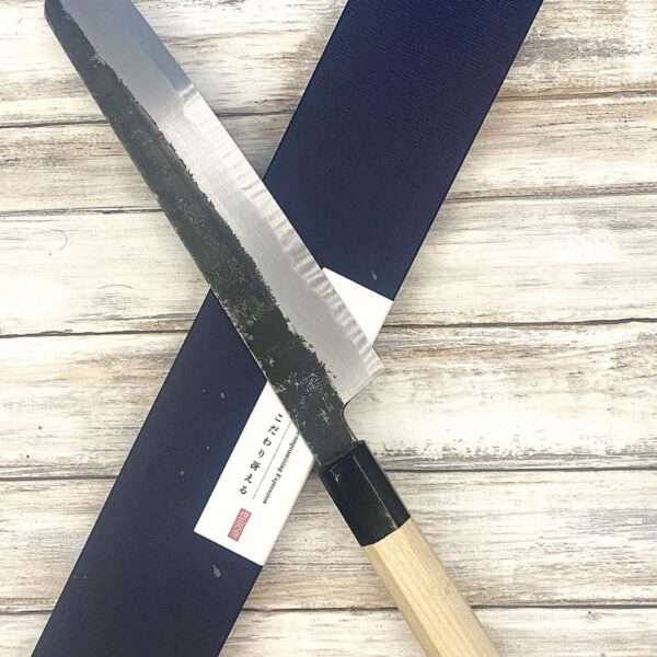 couteau Japonais sakai kikumori kiritsuke shirogami2 kikuzuki kuro 24 cm