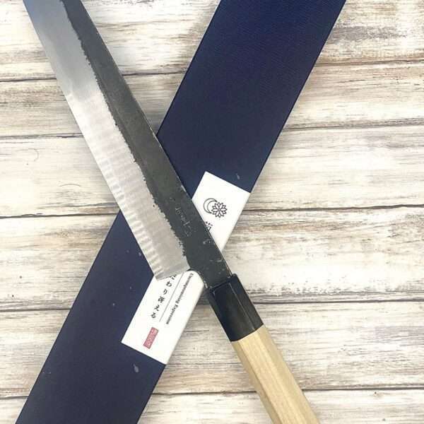 couteau Japonais sakai kikumori kiritsuke shirogami2 kikuzuki kuro 24 cm