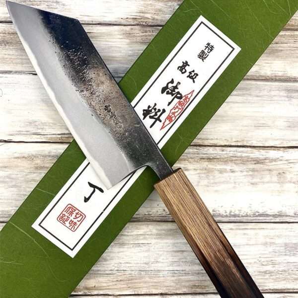 couteau Japonais tsubaki deba miyazaki kajiya shirogami2 15 cm
