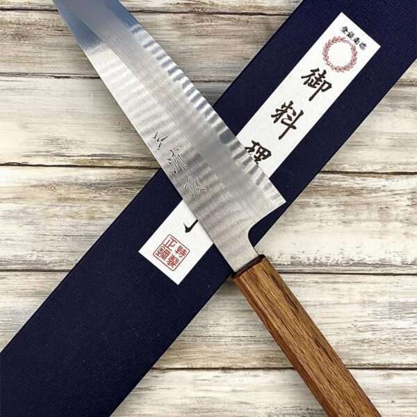 couteau Japonais gyuto yoshikazu tanaka shirogami2 21 cm shinogi chene