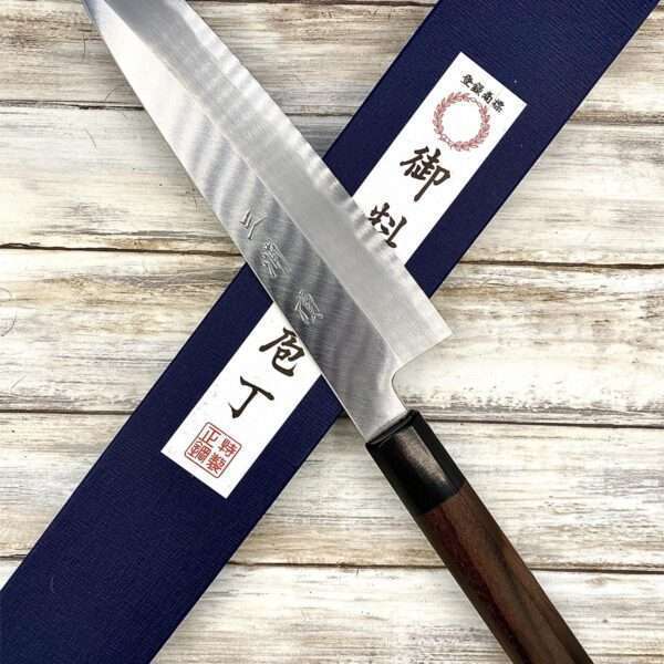 couteau Japonais gyuto yoshikazu tanaka shirogami2 21 cm shinogi ebene