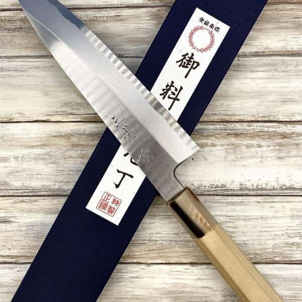 couteau Japonais gyuto yoshikazu tanaka shirogami2 21 cm shinogi single bevel magnolia