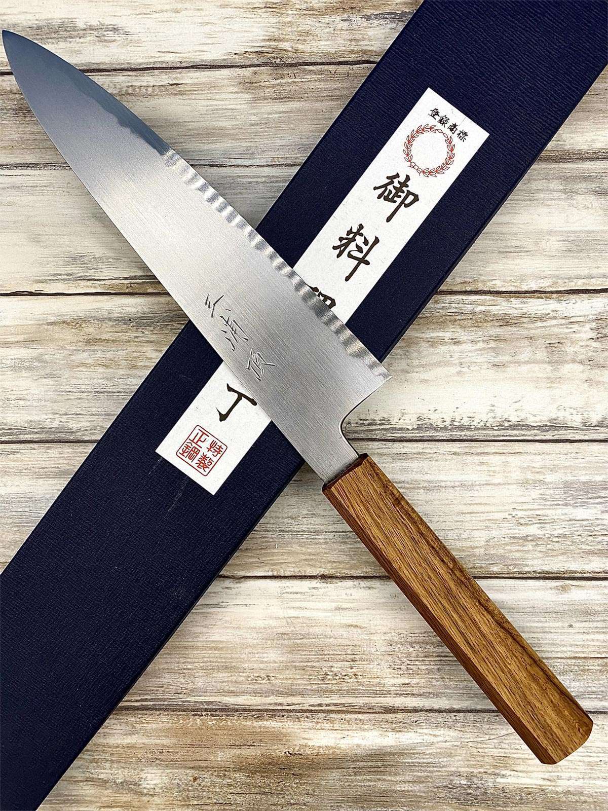 couteau Japonais gyuto yoshikazu tanaka shirogami2 21 cm sou bokashi chene