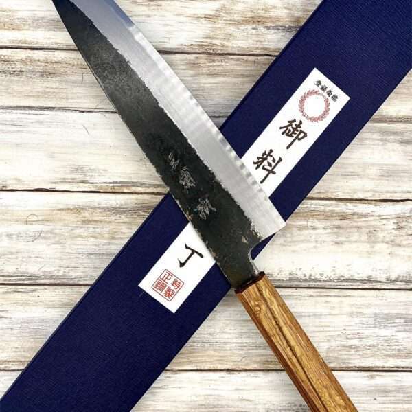 couteau Japonais gyuto yoshikazu tanaka shirogami2 24 cm kurouchi chene