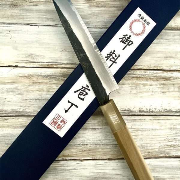 couteau Japonais petty yoshikazu tanaka shirogami2 15 cm kurouchi chene