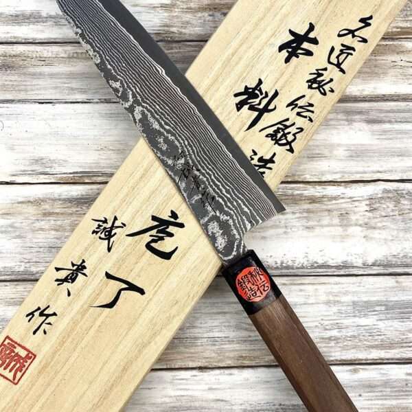 couteau Japonais shigeki tanaka gyuto 21 cm spg2 black damas