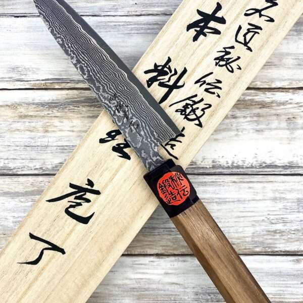 couteau Japonais shigeki tanaka petty 135 mm spg2 black damas