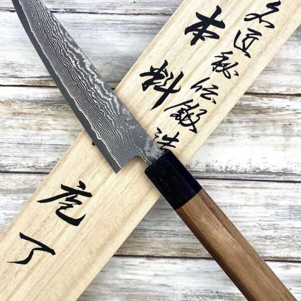 couteau Japonais shigeki tanaka petty 135 mm spg2 black damas