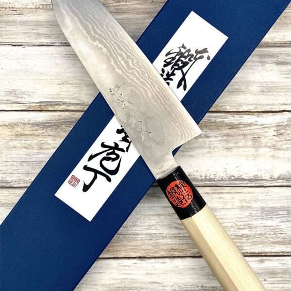 couteau Japonais shigeki tanaka santoku 165 mm vg10 damas