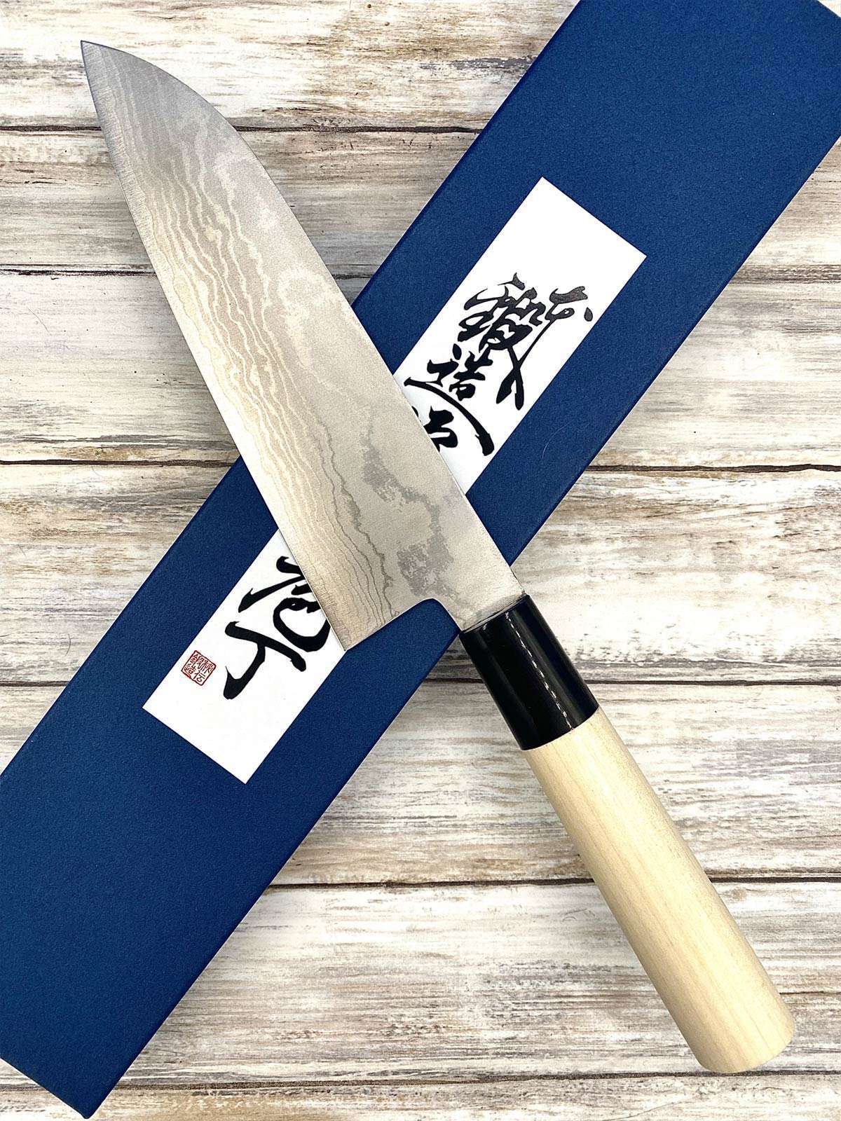 couteau Japonais shigeki tanaka santoku 165 mm vg10 damas