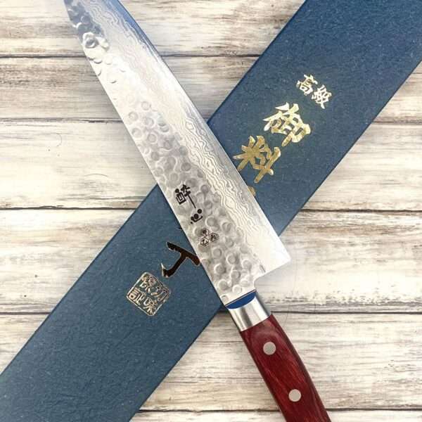 couteau Japonais suisin gyuto vg10 damascus wine 21 cm