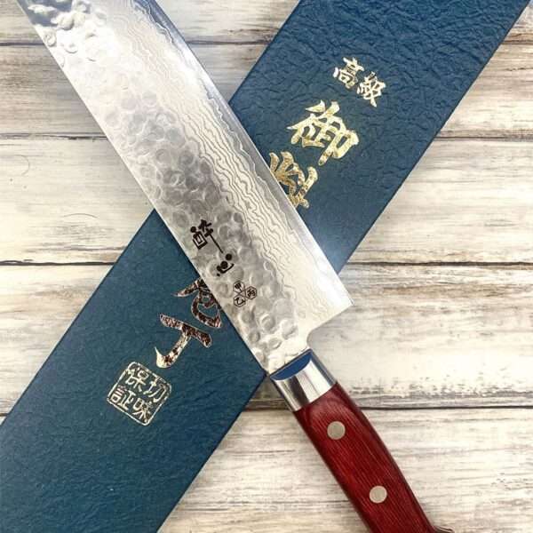 couteau Japonais suisin santoku naikiri vg10 damascus wine 16,5 cm