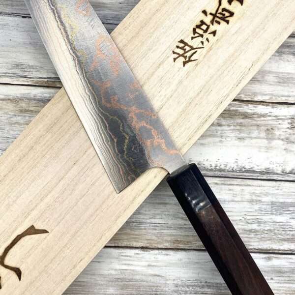 couteau Japonais takeshi saji bunka 18cm aogami2 rainbow