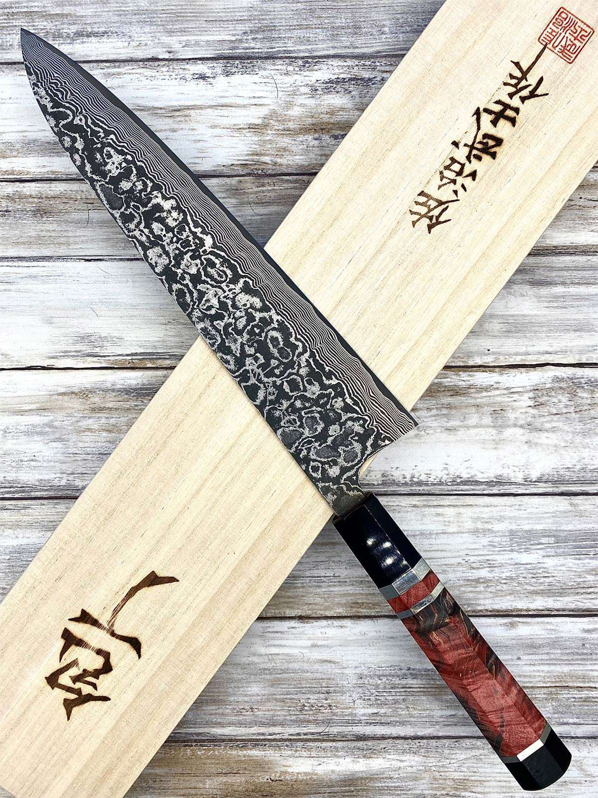 couteau Japonais takeshi saji gyuto 24 cm r2 custom