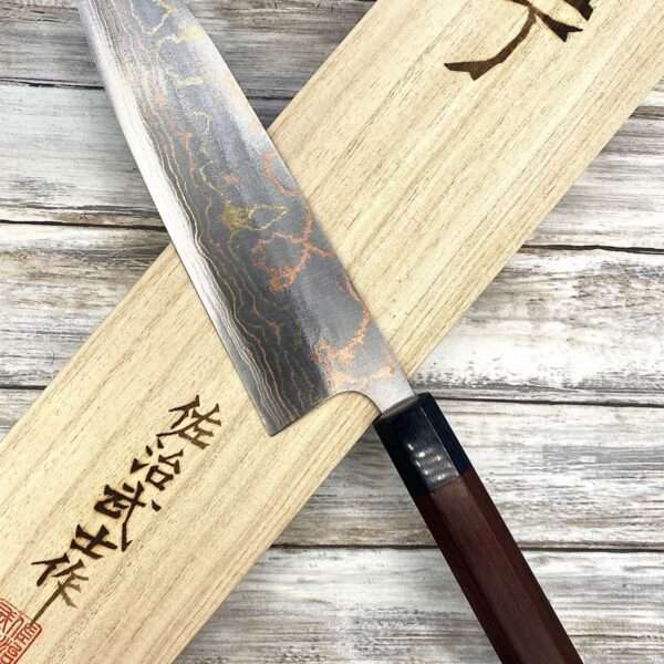 couteau Japonais takeshi saji santoku 18cm aogami2 rainbow
