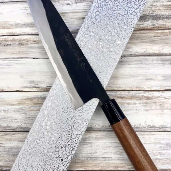 couteau Japonais yamamoto hamono gyuto aogami2 kurouchi 21 cm