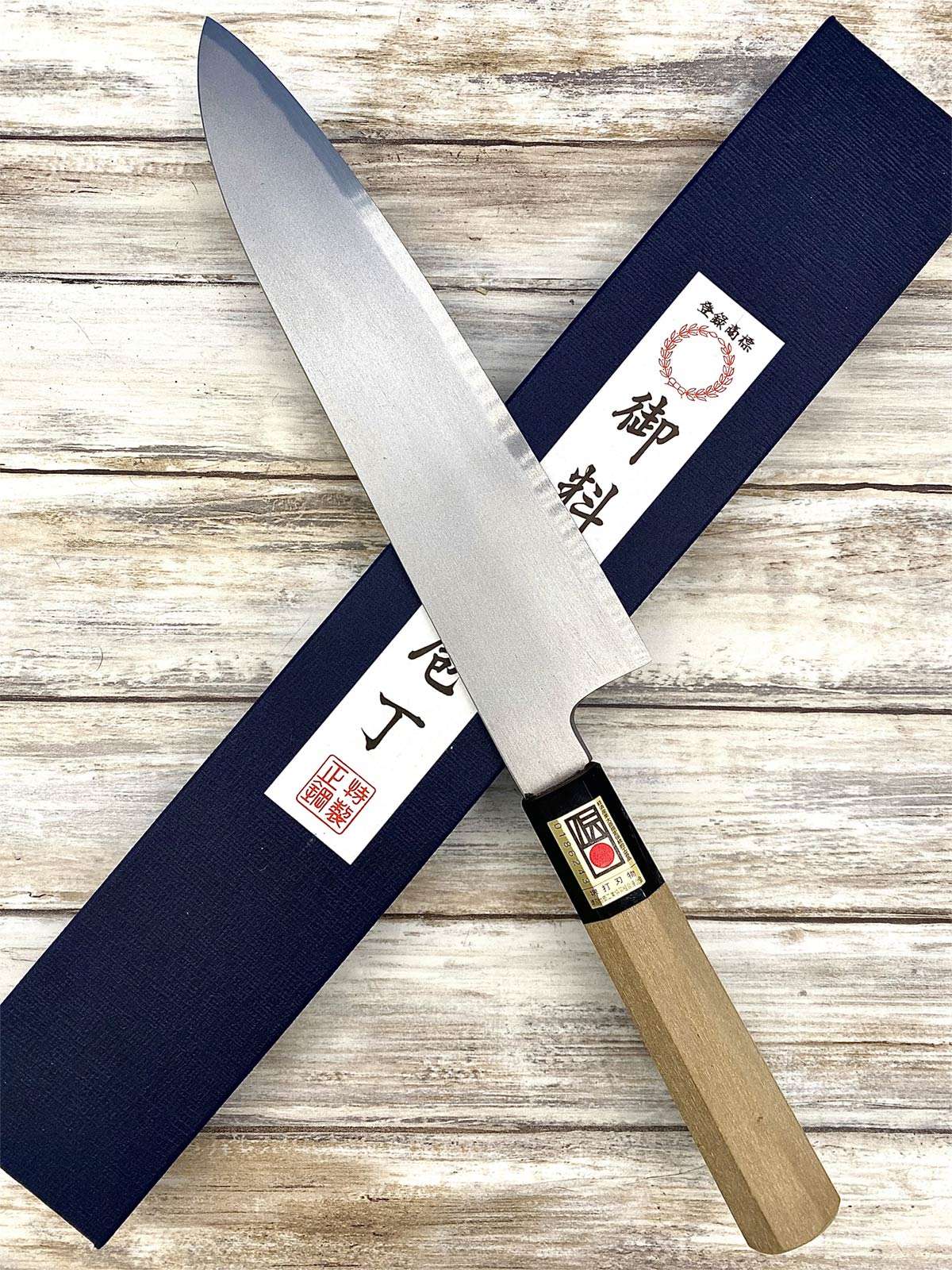 couteau Japonais yoshikazu ikeda gyuto 18 cm shirogami2 sous bokashi magnolia