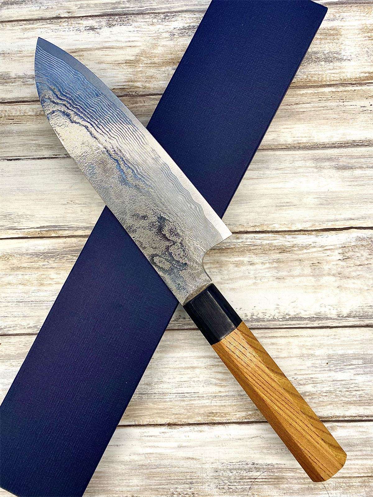 Couteau artisanal Japonais Yuta Katayama - Santoku VG10 16,5 cm