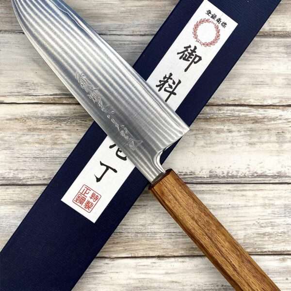 Couteau artisanal Japonais Nakiri Shirogami#1 16,5 cm - Kurouchi - Couteau  Nippon