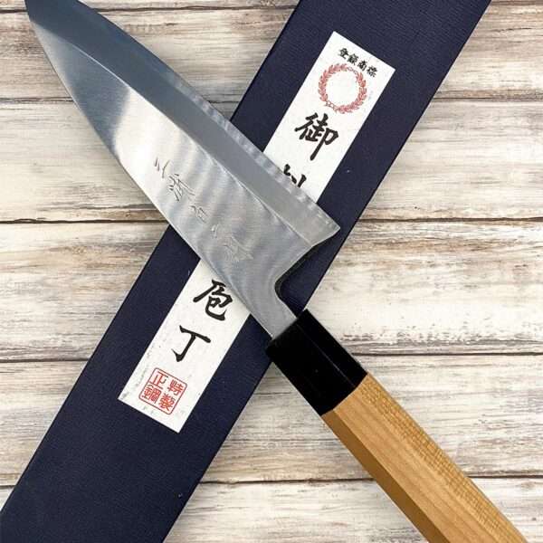 Acheter un Couteau artisanal Japonais Deba Shirogami#2 16,5 cm à Paris meilleur vente de couteaux de cuisine nippon grande marque de qualité