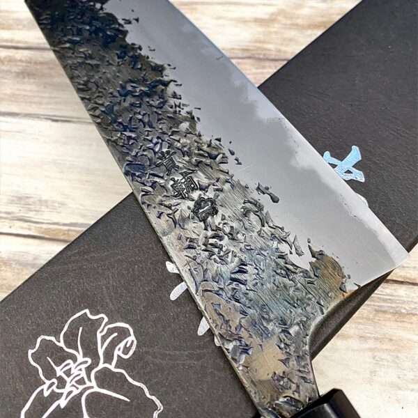 Acheter un Couteau artisanal Japonais Manaka Hamono Nakiri Shirogami Kurouchi cm Kurouchi Tsuchime à Paris large choix de couteaux de cuisine grande marque