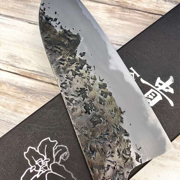 Couteau artisanal Japonais Takeshi Saji - Santoku VG10 16,5 cm - Rainbow -  Couteau Nippon