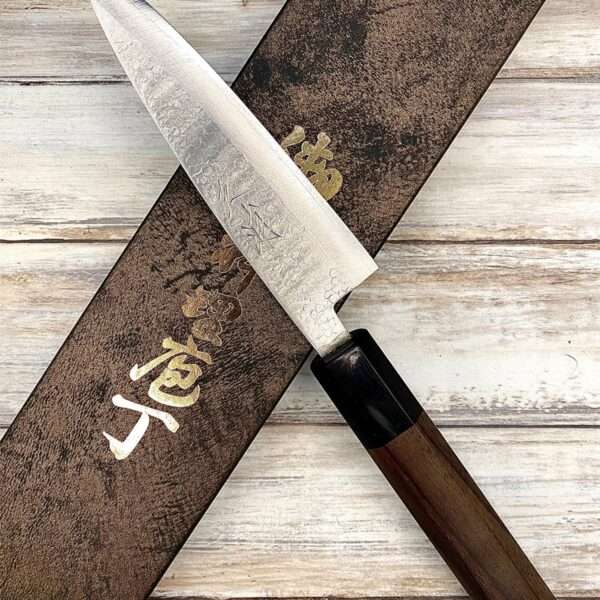 Acheter un Couteau Japonais artisanal polie Petty Ginsan 12 cm à Paris meilleur vente de couteaux de cuisine nippon grande marque de qualité