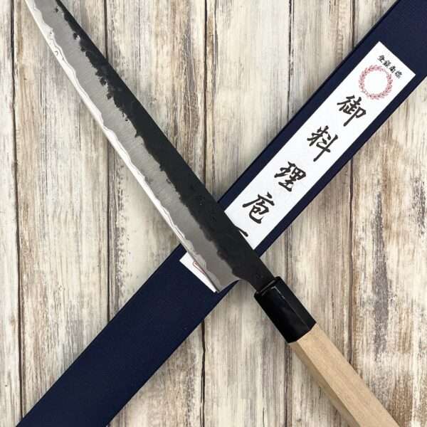 couteau artisanal japonais sujihiki gauche