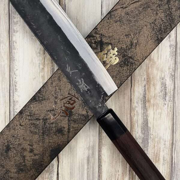 Couteau artisanal Japonais Nakiri aogami super droit