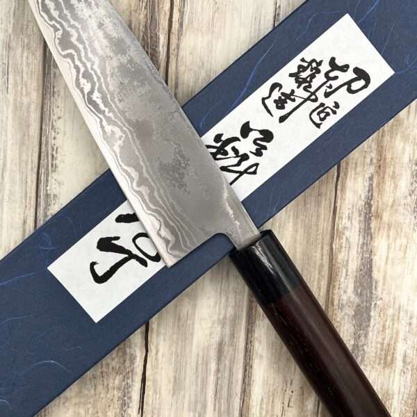 Couteau Japonais Santoku damas gauche