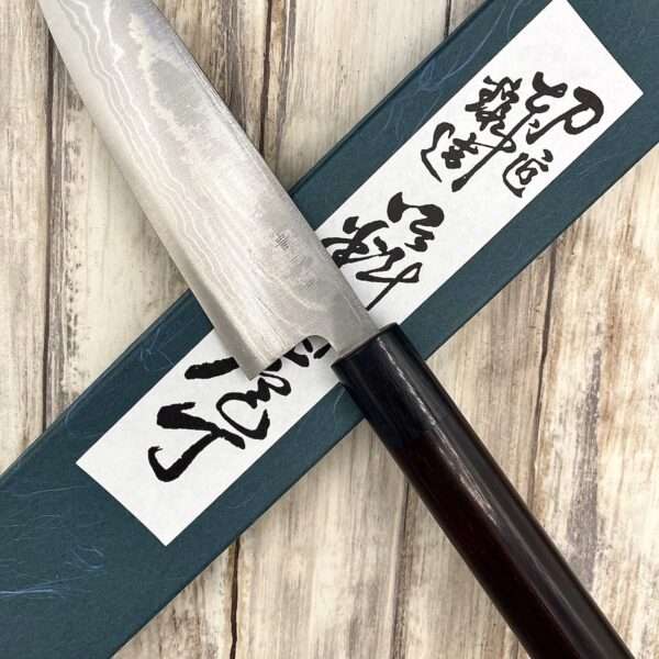 Couteau Japonais Santoku damas gauche